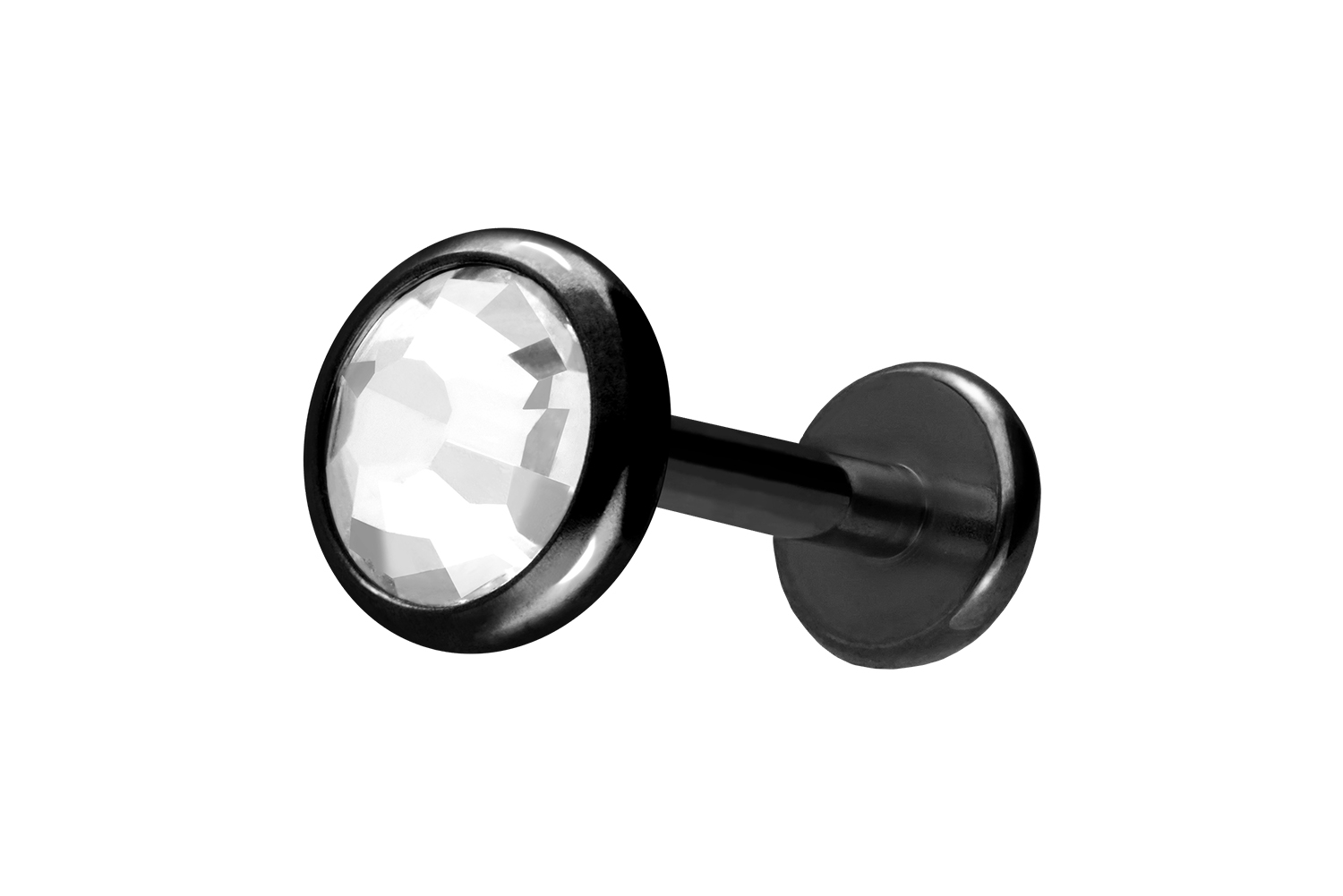 Titan Labret mit Innengewinde KRISTALLDISC